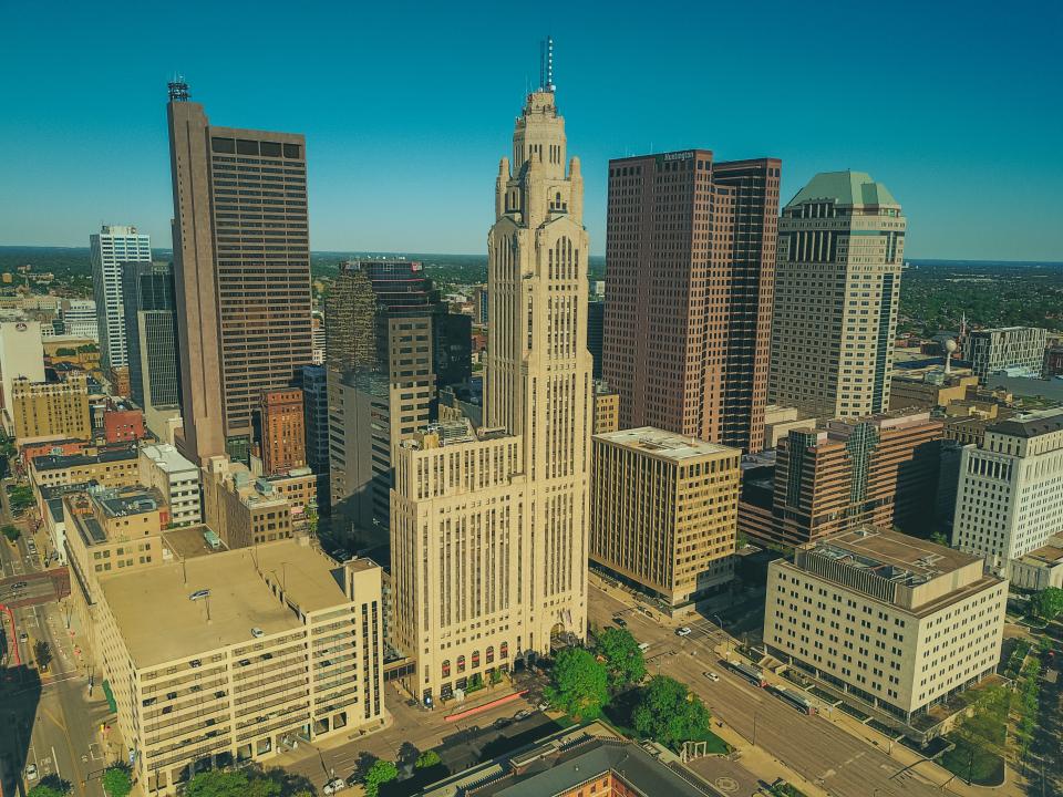 Office towers representing an IT services company